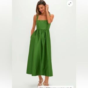 Tuckernuck Green Dupioni Esme Dress - S